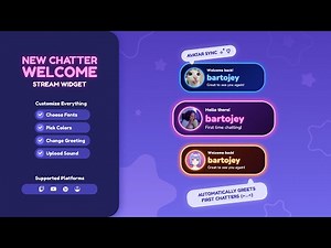 New Chatter Welcome Twitch Widget for StreamElements & OBS Studio