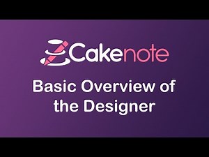 Basic Overview of the Designer | Cakenote Cake Designing and Pricing Software
