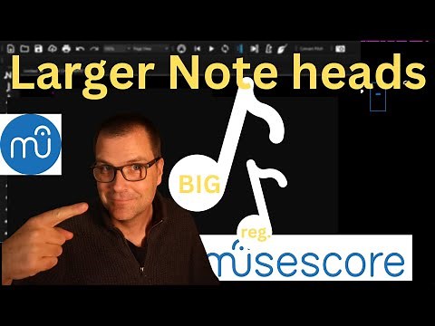 How to make larger note heads and text with border in musescore!