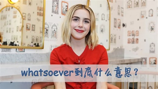 美国人天天说的whatsoever到底什么意思？