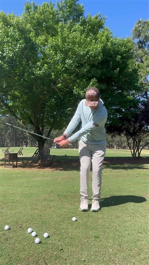 Try this low-point control drill next time you’re at the short-game area #ballposition #golf