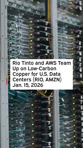 Rio Tinto and AWS Team Up on Low-Carbon Copper for U.S. Data Centers #RIO #AMZN #RioTinto