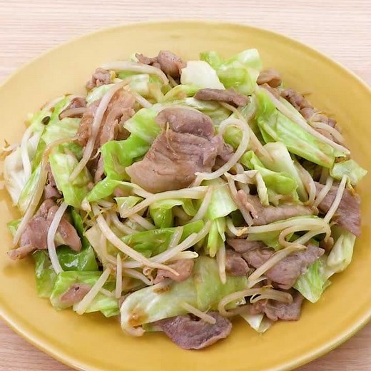 パパッとお手軽♪ 豚肉とキャベツともやしのポン酢炒めのレシピ動画・作り方 | デリッシュキッチン