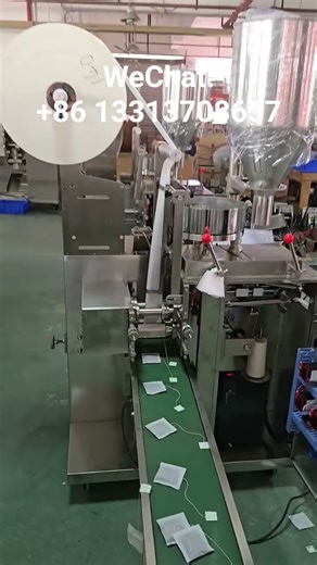 Automatic packaging machines for tea bags with labels and wiring, tea dust packaging machines