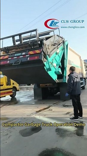 Compactor Garbage Truck Operation Demonstration #GarbageTruck#CompactorTruck#WasteManagement