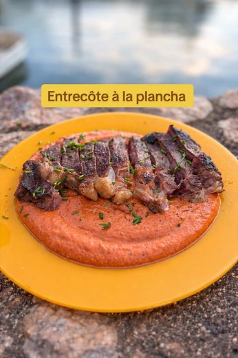 Entrecôte à la plancha & sauce aubergine