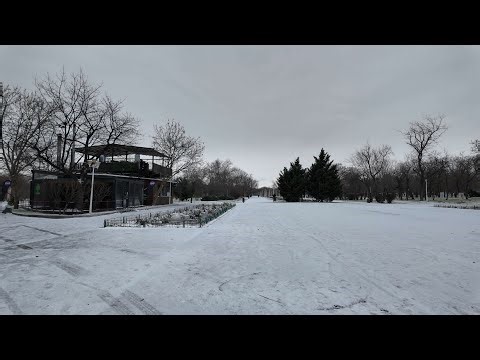 Peaceful Christmas Morning: Bucharest Tineretului Park 4K Walking Tour