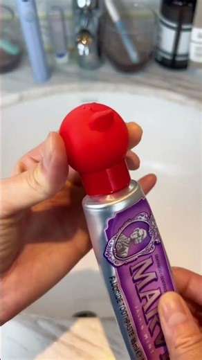 Finally realized toothpaste is the reason my sink never stays clean 😂. #bathroom #sink #dispenser