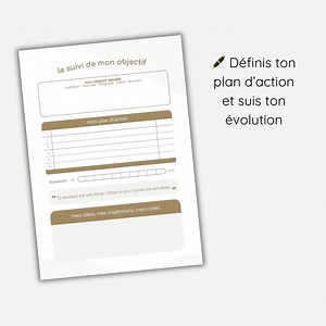 Goal tracking sheet – Project tracking & Motivation – Printable PDF or digital