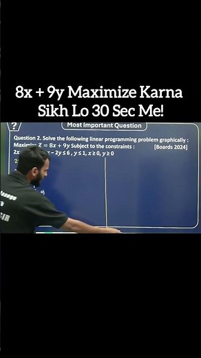 Class 10 Maths Linear Programming Graphical Method | Maximize Z = 8x + 9y | Boards Most Question