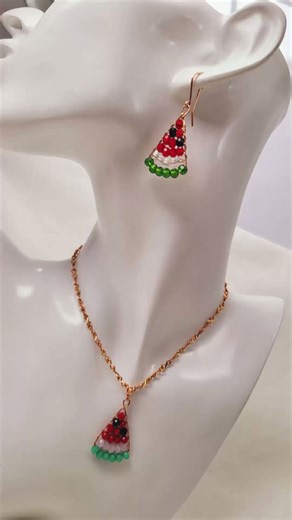 Do you like watermelon? #diy #jewelry #simple #idea #pendant @LanAnhHandmade