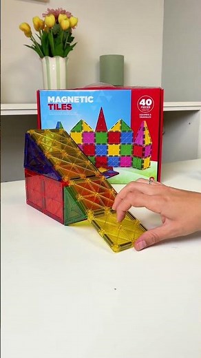 Magnetic Tiles 40-Piece Building Set #building #creativity #magnet
