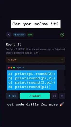 One challenge per day until you delete social media for code drills 👨🏻‍💻👩🏽‍💻 #coding #python