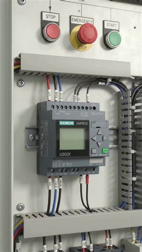 Siemens LOGO! PLC Motor Control Panel — Start, Stop & Protection
