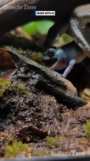 57K views · 357 reactions | The Skeletal Poison Frog is a venom delivery system disguised as prey. The Twig Snake landed a fatal strike, but its victory instantly reversed into sudden, toxic finality. #PrimalTerror #EvolutionaryGlitch #PoisonFrog #SurvivalLoop #ApexPredator ⚙️ AI-generated dramatization — No real insects or creatures are involved in these visuals. | Insects Zone | Facebook