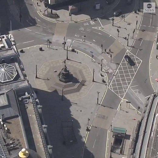 48K views · 220 reactions | BIRD'S EYE VIEW: Stunning timelapse shows the streets of London almost completely deserted amid the COVID-19 pandemic. https://abcn.ws/3b9VJU0 | ABC News | Facebook