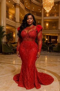 Red Sequin Mermaid Prom Dress: Elegant Evening Gown - Etsy