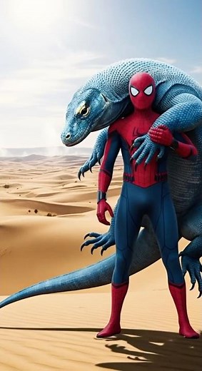 SPIDER-MAN & THE FLASH vs THE JOKER | Epic GOLDEN DRAGON Battle in the Desert