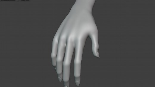 【blender教程】手的精细建模，简单详细的讲解