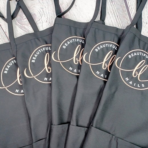 Custom Embroidered Logo Aprons: Restaurant, Cafe, Chef - Made in USA - Etsy