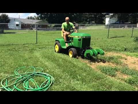Testing the Potato Plow with the John Deere 318