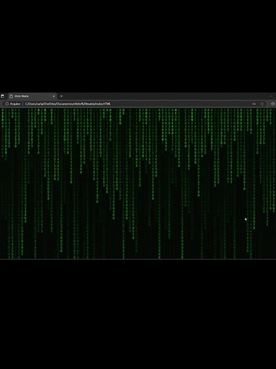 Como fazer o efeito Matrix em HTML e CSS