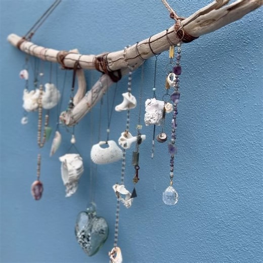 ANICE on Instagram: "My pride & joy. Want to see this kind of magic in store this summer season? Want to gather all your treasures and build your own dreamy mobile together? Jewellery for your home perhaps? Think old broken jewels, seashells, sentimental fabrics, solo earrings that lost their match, grandmas napkin holders, drift wood…you name it. Expect a special new experience offering coming to our booking system and to be offered both in person & virtually. 🐚✨💗💎🪷📿 #inspired #oldtreasure