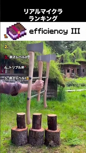 【検証】斧の「効率V」が想像以上にバケモノすぎたwww #リアル