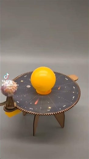 Sun, earth, and moon orbital diy model