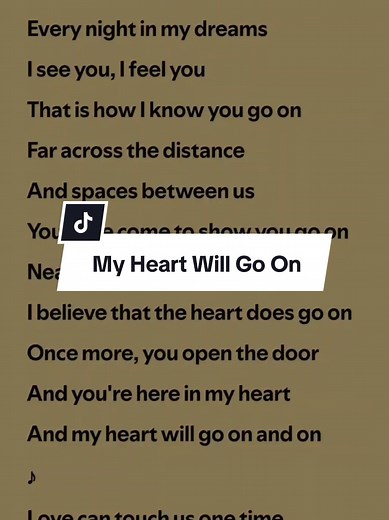 My Heart Will Go On Lyrics by Celine Dion