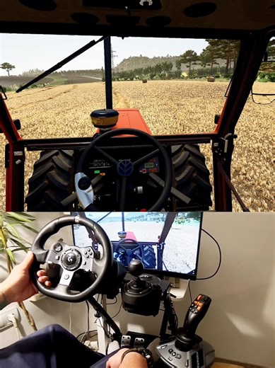 FiatAgri 180-90 Kuhn Baler Steering Wheel Thrustmaster Farmstick #fiat #fiatagri #fs25 #farming