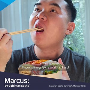 Food connoisseur Julian Mu uses Marcus to help save for his next food adventure, because with a rate higher than a traditional bank, his money goes further. | Marcus by Goldman Sachs