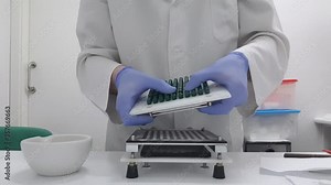 Preparation of capsules in the pharmacy laboratory