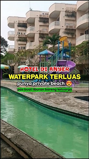 HOTEL IN ANYER, HAS PRIVATE BEACH, HUGE WATERPARK‼️HAWAI RESORT. #anyerbeach #anyerhotel #shorts