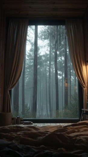 Hidden Cabin in the Woods 🪵 Rain Storm Ambience for Deep Sleep & Anxiety Relief
