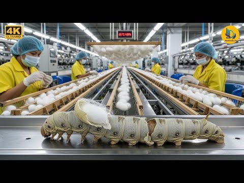 Inside a Massive Silk Factory: How Cocoons Transform Into Luxury Fabric.