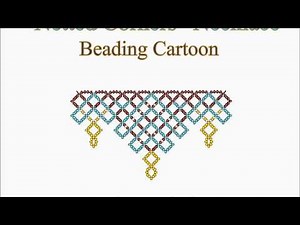 "Netted Corners" Necklace. Beading cartoon
