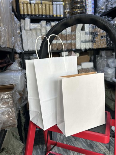Paper bags with handle and without handle all available in retail and bulk #paperbags#foryoupage