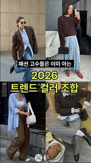 패션 고수들은 이미 아는 2026년, 트렌드 컬러 조합 #2026패션트렌드 #컬러조합 #4050패션 #코디추천 #오늘뭐입지 #옷잘입는법 #중년패션코디 #코디꿀팁 #컬러매치