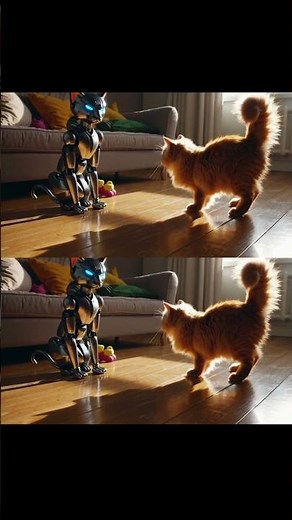 Cat vs Robotic Cat