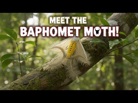 You Won’t Believe What’s Hanging Off This Moth’s Butt — Meet the Baphomet Moth!🦋🔥
