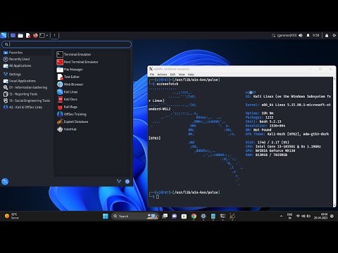 How to run Kali Linux GUI on Windows: WSL