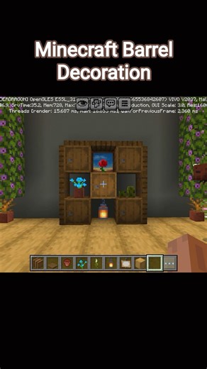 Minecraft: Barrel Design🤩 #minecraft #bome #guessinggame