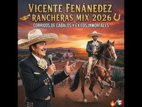 Vicente Fernández Rancheras Mix 2026 🐎 Corridos de Caballos y Éxitos Inmortales 🎺