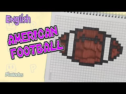 🏈 How to draw a football step by step in pixel art - PIXELADOS