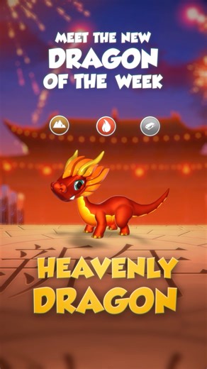Dragon of the Week: 🏮 Heavenly. How to breed: use Mud and Plasma Dragons as parents. Good luck, Trainers! 🍀 | Dragon Mania Legends