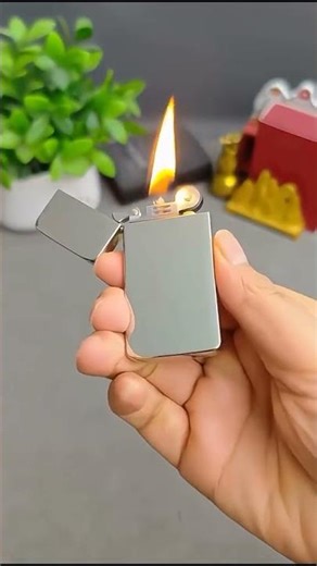 1️⃣ Simple Brushed Ultra Thin Windproof Copper Lighter ( # 2486 )