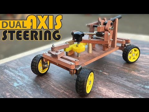 Making of Dual Axis Vehicle Steering Mechanism Vehicle Chassis