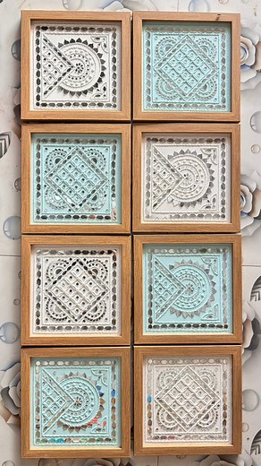 10K views · 117 reactions | Gifting item Lippan art pieces size: 9x9 inches call/ 9327652878 - 9426635275 #lippanmajikhan #majikhanmudart #majikhan_mud_art #lippanwork #giftideas #gifts #corporateevents | Majikhan Mud Art | Facebook