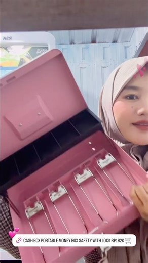 💗 unboxing time - Cash Box Portable Money Box Safety With Lock Rp182k 🛒